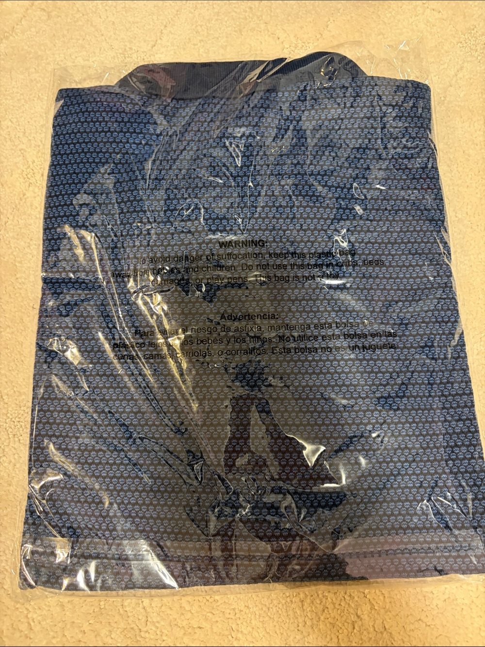 New with Tags PX Navy Patterned Polo Size Large Owen Jacquard Polo - Picture 2 of 2
